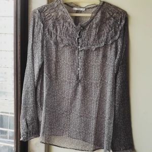 MANGO sheer buttoned shirt